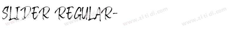 Slider Regular字体转换